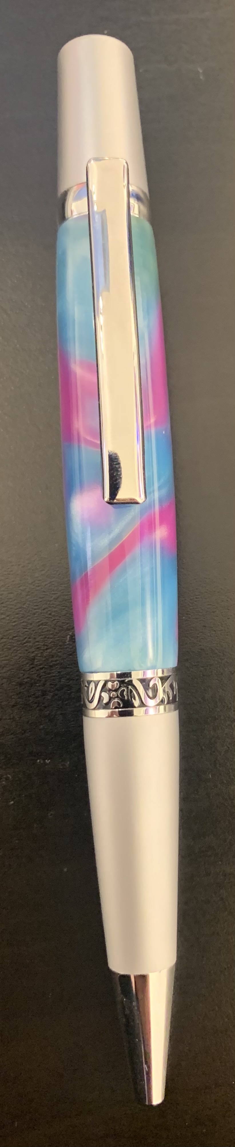 Alex Pearl Allywood Creations Wall Street II Satin w/ Chrome (Blue Purple)